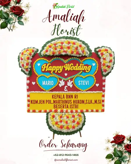 Papan Bunga Pernikahan Lakasari
